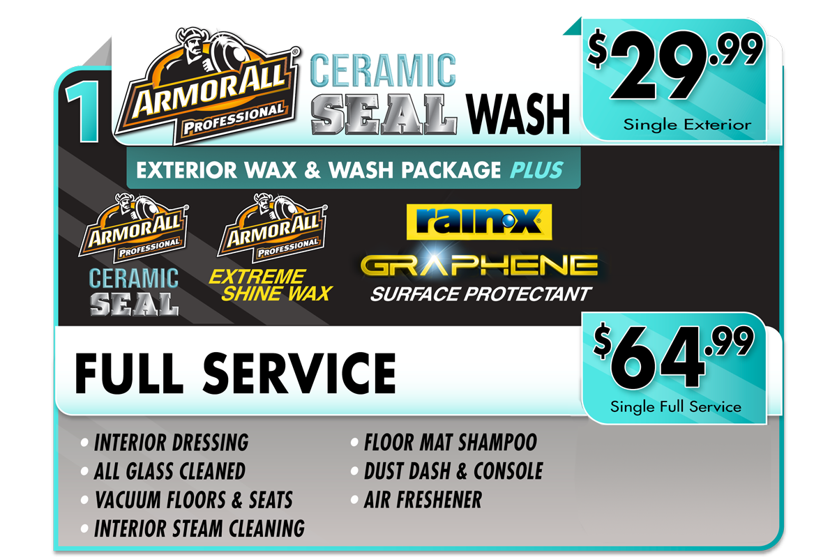 cermaic exterior and full service wash options
